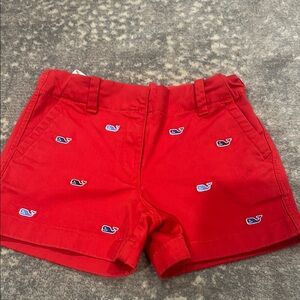 Vineyard Vines Red Whale Embroidered Shorts